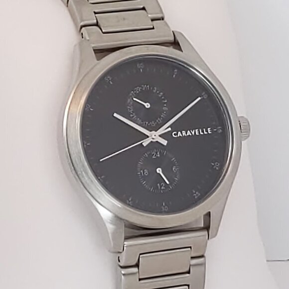 Caravelle Men's Min Max Casual Watch By Bulova Date Indicator 24-Hr Dial 41mm - Picture 1 of 11